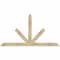 Ekena Millwork Saratoga Rough Sawn Timber Gable Bracket, Douglas Fir, 72"W x 39"H x 4"D x 4"F, 13/12 Pitch GBW072X39X0404SAR00RDF - alternate 1